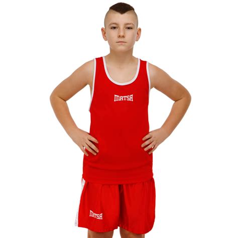 Форма для бокса боксерская форма Matsa 6011 размер 2XS (128-134 см) Red ...