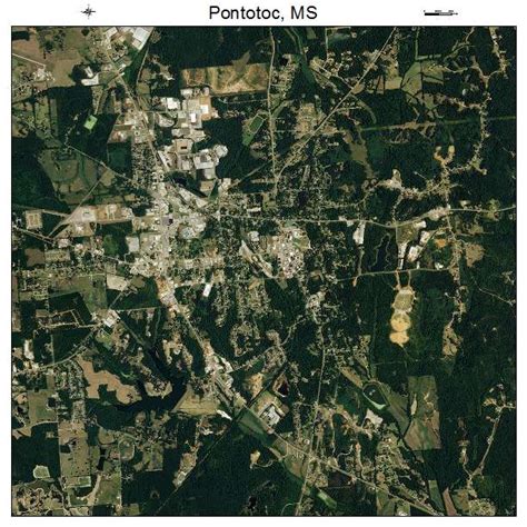 Aerial Photography Map of Pontotoc, MS Mississippi