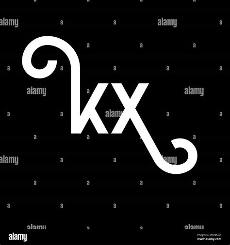 Dise O Del Logotipo De La Letra Kx Sobre Fondo Negro Kx Creative