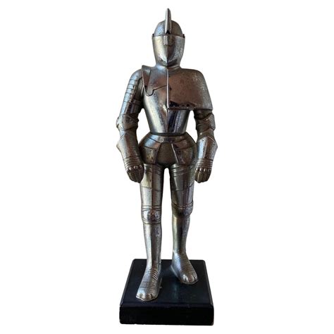 Vintage Suit Of Armor Medieval Knight Sculpture Lighter 1930s For Sale