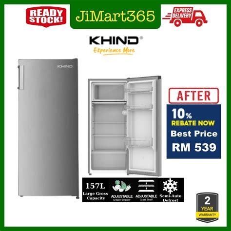 Khind L Khind Single Door Refrigerator Rf Shopee Malaysia