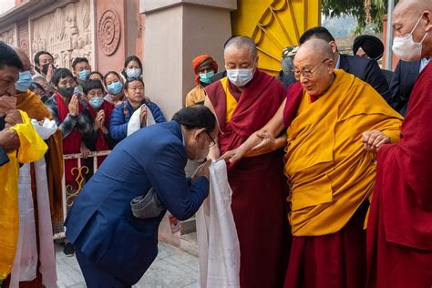 Pilgerfahrt Zum Mahabodhi Tempel Zum Abschluss Der Dalai Lama