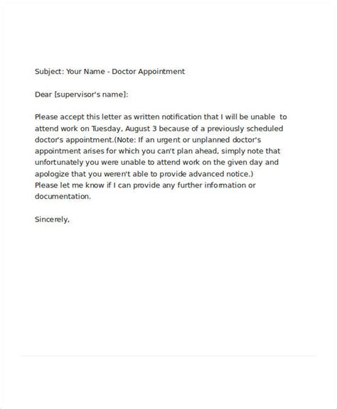 Doctor Appointment Letter 10 Sample Letters Examples ZOHAL