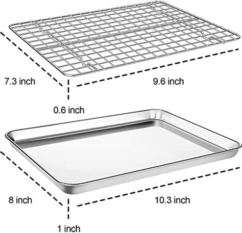 Baking Sheet With Cooling Rack Set 3 Sheets 3 Racks Footek 10 Inch