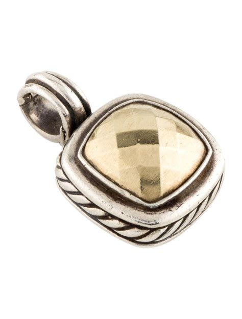 David Yurman Two Tone Dome Albion Pendant K Yellow Gold Pendant