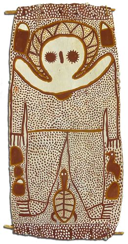 Lily Karadada Rare Wandjina On Bark Aboriginal Art Aboriginal Art