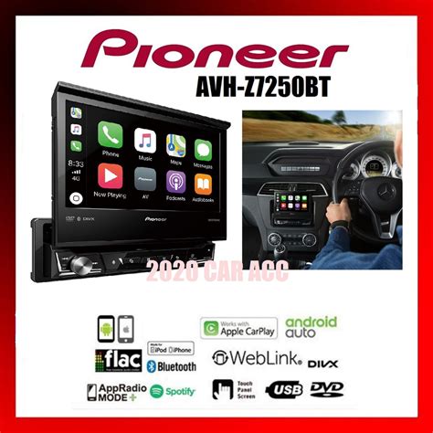 Pioneer Avh Z7250bt In Dash 1 Din Dvd Multimedia Av Receiver With 7