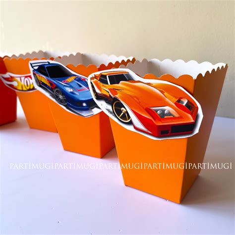 Hot Wheels Temalı Popcorn Kutusu partimugi