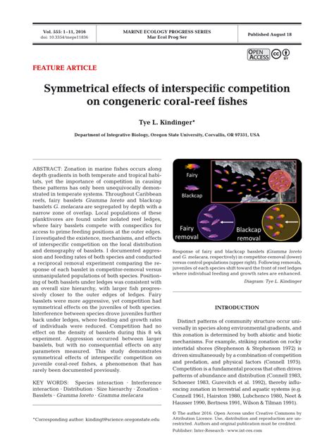 (PDF) Symmetrical effects of interspecific competition on congeneric ...