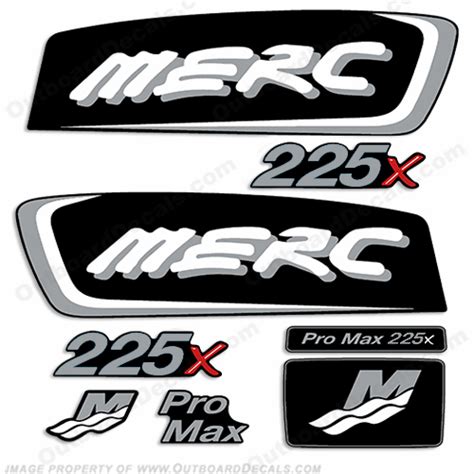 Mercury X Promax Decals Silver White