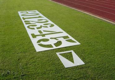 Football Field Yard yardage number stencil kit painting yard numbers.