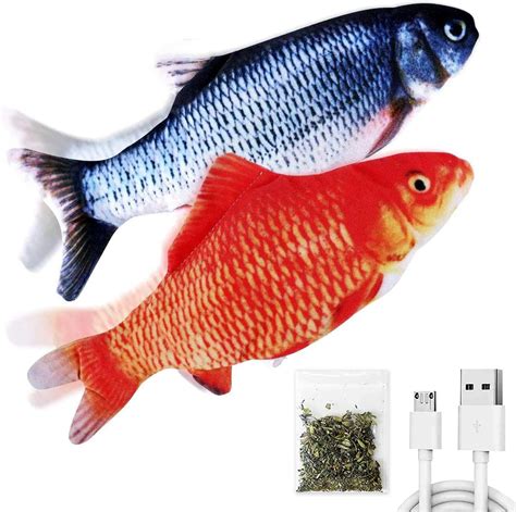 Amazon TOOGE 2 Pack 11 Floppy Fish Cat Toys With SilverVine And