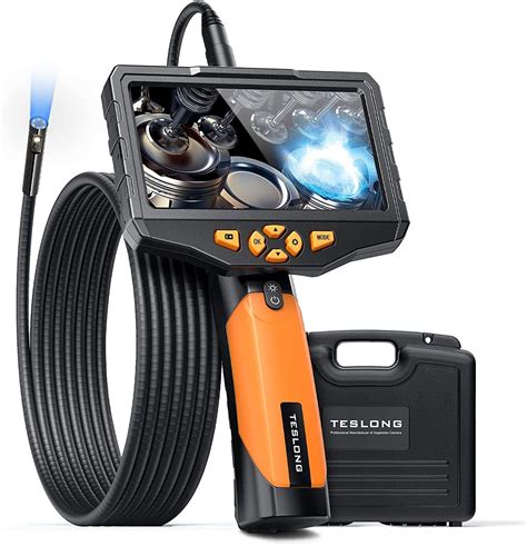 Teslong Mm Dual Lens Inspection Camera Inch Ips Screen Endoscope