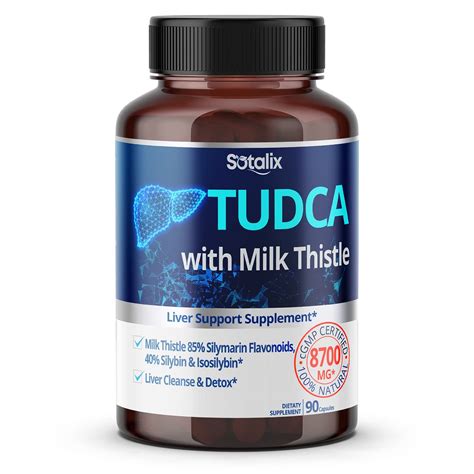 SOTALIX Supplement TUDCA Milk Thistle 8700mg Liver Health Bile