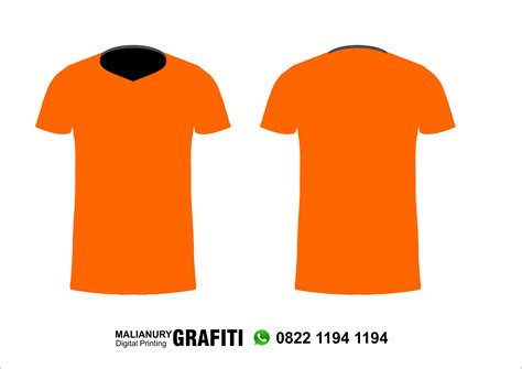 Kaos Polos Orange Depan Belakang Koleksi Gambar