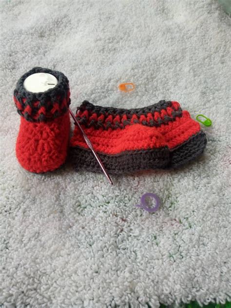 CROCHET PATTERN PDF Crochet Baby Booties Worked Flat - Etsy