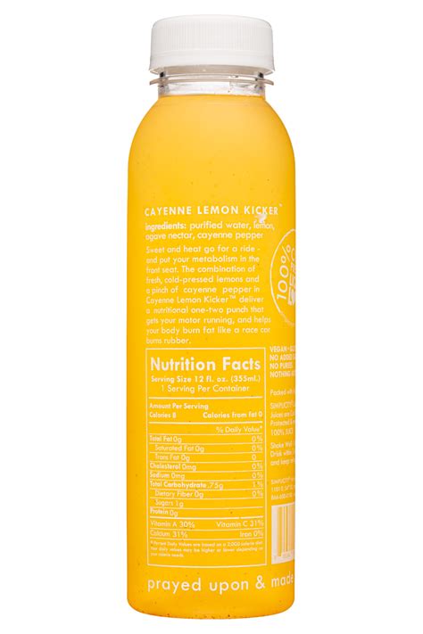 Cayenne Lemon Kicker Simplicity Holistic Health Bevnet