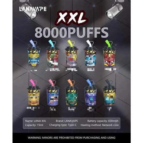 Lana XXL Up To 8000 Puffs Disposable Vape Pod Dispo Vaping 8k Legit 3