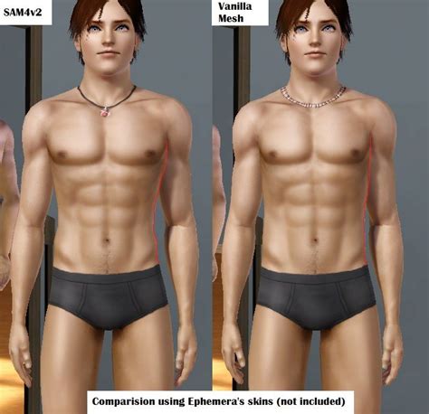 Mod The Sims Slightly Altered Muscular Male Mesh Mod Sam4 Version 2 Sims 3 Mods Sims Cc