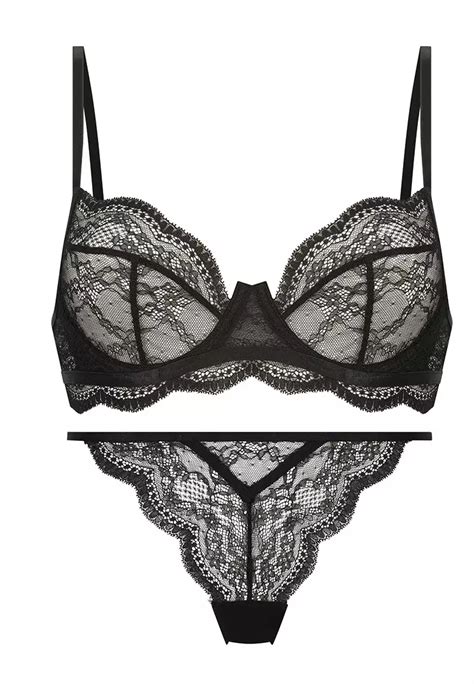 Buy LYCKA LMZ Lady Sexy Bra And Panty Lingerie Set Black Online ZALORA Philippines