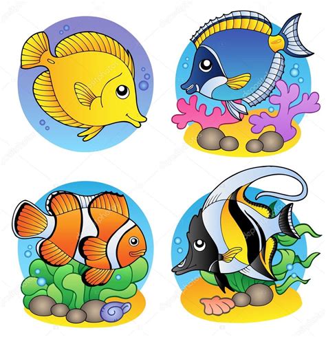 Various Coral Fishes Stock Vector Image By Clairev