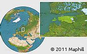 Physical Location Map Of Estonia Within The Entire Continent