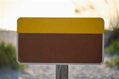 Premium Photo Empty Signboard With Copy Space On Seaside Beach With