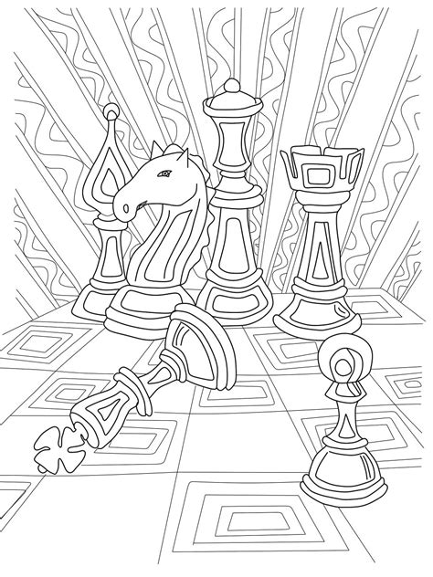 Coloriages Jeu Déchec