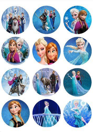 Edible Cupcake Toppers Elsa And Anna Sales Promotion A Click Away