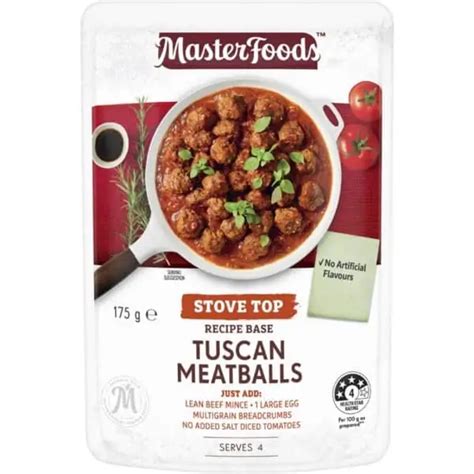 Buy Masterfoods Recipe Base Tuscan Meatballs 175g Online Worldwide