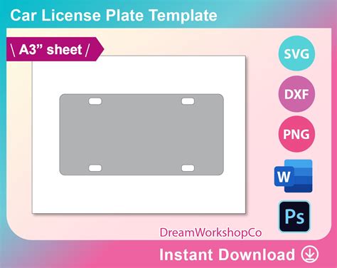 License Plate Template