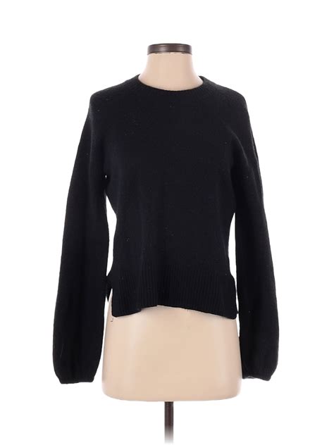 Madewell Color Block Solid Black Pullover Sweater Size Xs Off