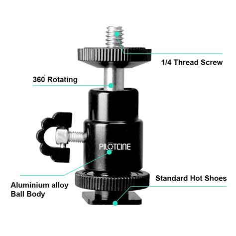 1 4 Mini Ball Head Hot Shoe Mount