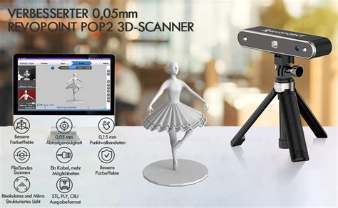 Revopoint 3D Scanner 0 05mm Genauigkeit POP 2 3D Scanner Binokulares