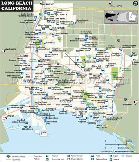 California Map with Cities | Map of California Cities | Long beach map ...