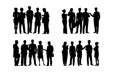 Group Of People Silhouette Vector Art, Icons, and Graphics for Free ...