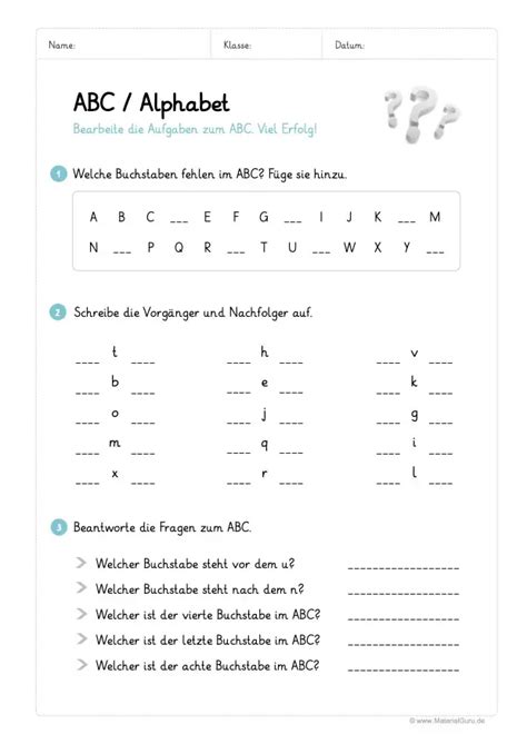 Abc Alphabet Lernen Materialguru