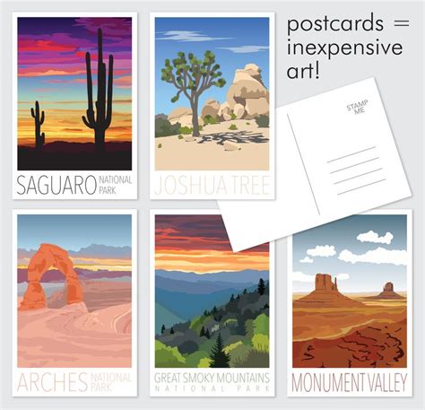 US National Parks Postcards