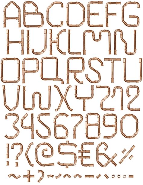 Copper Pipe Font Handmadefont