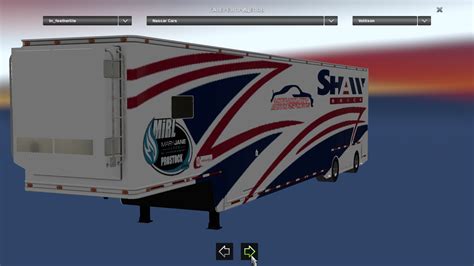 American Truck Simulator Nascar Feather Lite Trailer Pack By