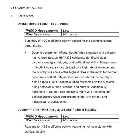 Security Assessment Report Template Printable Word Searches