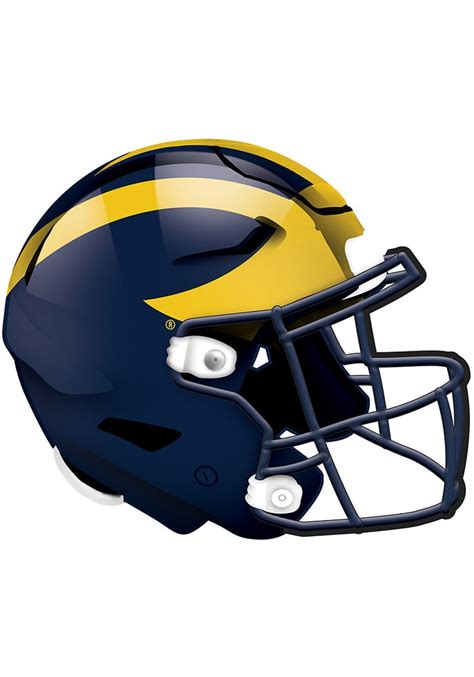 Michigan Wolverines 12in Authentic Helmet Sign Blue