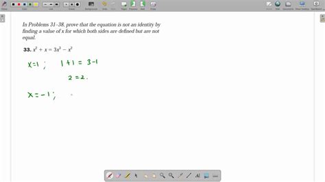 SOLVED Prove That The Equation Is Not An Identity By Finding A Numerade