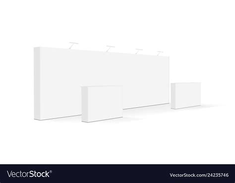 Blank Trade Show Booth Or Event Display Stand Vector Image