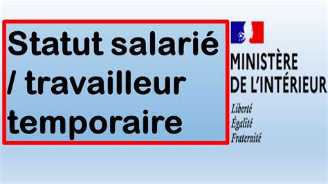 Comment changer de statut vers une carte de séjour salarié ou