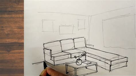 Living Room Pencil Drawing Baci Living Room