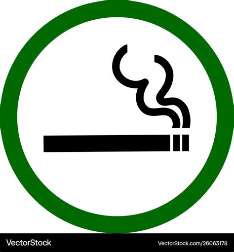 Smoking Permitted Sign Royalty Free Vector Image