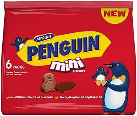 Amazon.com: Biscuits Mini Penguin McVitie 6 Pack (150g) (Pack de 8 x 6x25g) : Health & Household