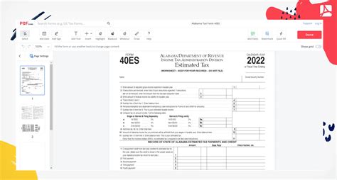 Alabama Tax Form 40es Print And Fill Tax Form 40es — Pdfliner