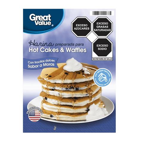 Harina Para Hot Cakes Y Waffles Great Value Con Trocitos Sabor A Moras G Walmart En L Nea